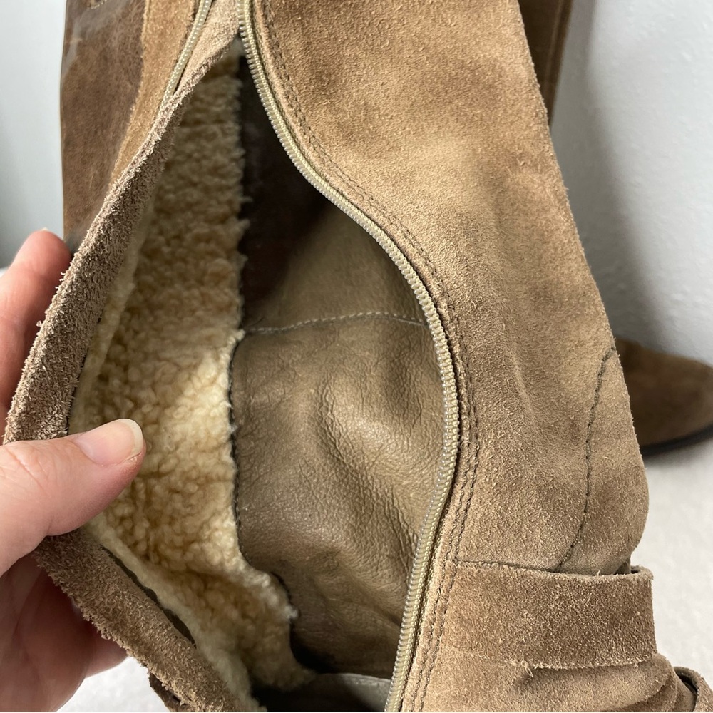 UGG Cydnee Brown Suede Leather Tall Riding Boots size 8.5 - Picture 12 of 16